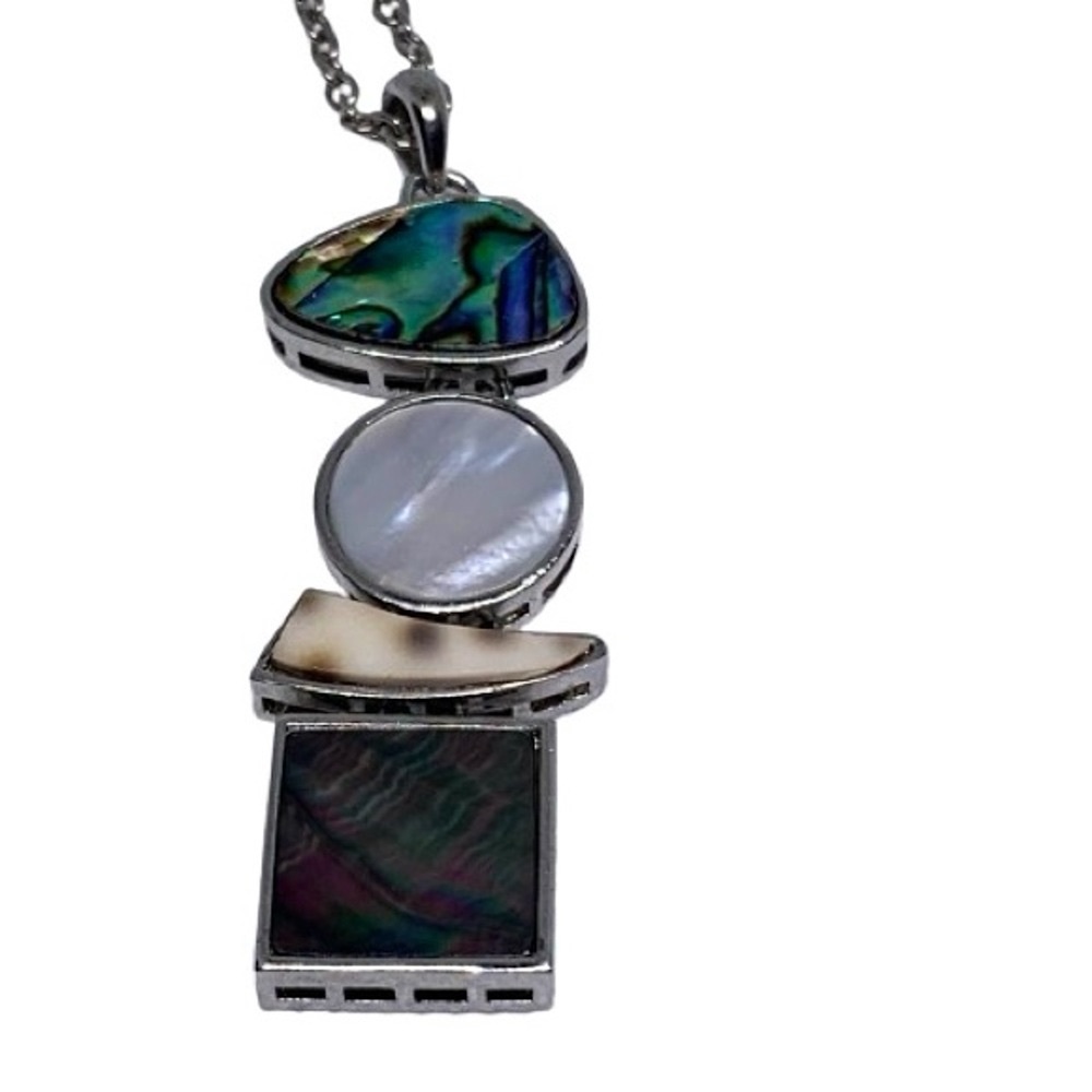 Gorgeous Tiered Turquoise, Pearl & Bone Silver Necklace